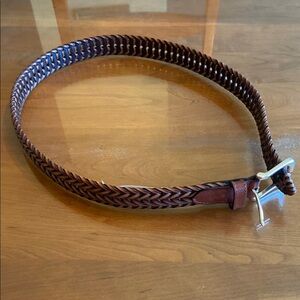 Dockers Men's Rich Brown Braided Leather Belt